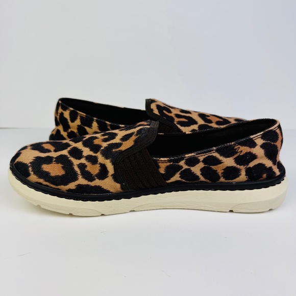Ariat Ryder Brown Canvas Leopard Print Slip On Shoes Flats Womens Size 9.5 B - Picture 10 of 10